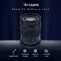 7artisans 60mm F2.8 II Macro APS-C Frame Macro Lens for Potrait Photography with Sony E A7RII X Nikon Z5 Z6 II RF M M43 L Mount