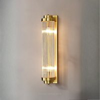Luxury Crystal Wall Lamp,Sleek Minimalist Style,Crystal & Metal,for Hotel Guestroom Living Room Study Foyer Bedroom, Decor Light