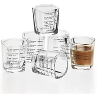 60ml Square Thickened Glass Ounce Cups Graduated Measuring Concentrated Espresso Coffee Cup Italian Simple Heat-resistant