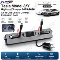 For Tesla For Model 3 Highland/Model Y Juniper 2025 26 Retractable Center Console USB Hub Charger Fast Charging Docking Station