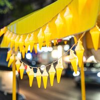 Christmas Ice Cream Led String Lights Indoor Atmosphere New Year Decoration Room Battery Lights Birthday Party Waterproof 095