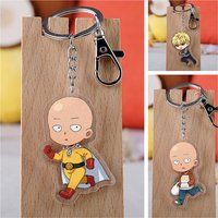 6CM Anime One punch men Acrylic Keychain Model Cosplay Charm Characters Ornament Accessories Goods Collection gifts