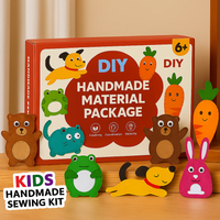DIY Animal Felt Sewing Kit for Girls 6 PCS Fine Motor Skills Learn To Sew Stuffed Animal Doll Pendant Birthday Christmas Gift