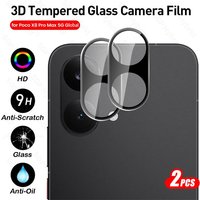 for Poco X8 Pro Max 5G 2Pcs Black 3D Camera Protective Glass Poko Little X8Pro X8ProMax 5G 9H Curved Lens Film on PocoX8 ProMax