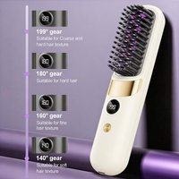 Quick Styling Wireless Straightening Brush – 2026 Cordless Hair Comb for On-the-Go Touch-Up, 30s Fast Heat, Ionic & Ceramic Care