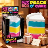 2026 NeeDoh PEACE O' CAKE Squishy Toy NEE DOH Rainbow Cake Stress Fidget Sensory Toy