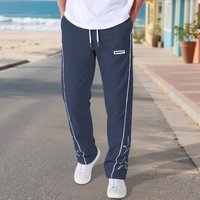 New European American High Street Embroidered Pants for Men's Sports and Casual Trousers
