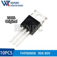 10PCS FHP80N08 80N08 FHP80N08B TO-220 90A 80V N-channel Power MOSFET Transistor 100% New Original