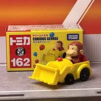TAKARA TOMY Dream Tomica NO.162 SP CURIOUS GEORGE Excavator Bus Mini Diecast Alloy Model Car Toy Metal Gifts for Children