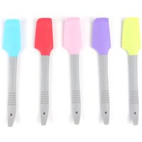 Small Silicone Spatula Detachable Mini Baking Scraper Colorful Angled Spatula for Buttercream
