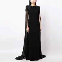 HIGH STREET Newest Fashion 2026 Party vestido Women's Full Sleeve Diamonds Beaded Maxi Long Dress