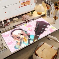 Singer Super S-Sonico-S Mouse Pad Non-slip Rubber Gamer Balance Computer Mat Decoracion Deskmat Laptop Office Large