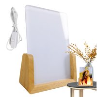 Sublimation Acrylic Blank Sublimation Photo Blanks Night LED Light Lamp Base Heat TransferPhoto Frame Blank Display Decoration