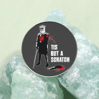 Tis But A Scratch Punk Enamel Pins Horror Movie Metal Brooches Lapel Badge Party Clothes Jewelry Accessories for Friends Gift