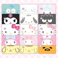 Cute Kitty Matte Sticker Kawaii Anime Credit Card Stickers for VISA MasterCard Bank Debit Card and Other IC Cards Decoration