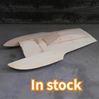Catamaran Electric Shrimp Speedboat Racing Boat Wooden Kit Parts Brushless Electric Boat Assembly Kit