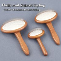 Wooden Dog Cat Comb Hair Remover Brush for Removing Mats, Tangles Loose Hair, Pet Grooming Comb for Long or Short Hair Dogs