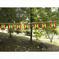 Granada bunting flags 14x21cm 20pcs/lot polyester Granada String flags Pennant Banner for Festival Party decoration