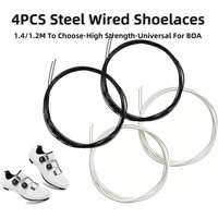 4PCS High Strength Steel Wired Shoelaces Universal 1.4/1 Meter Cycling Cleat Shoelaces Soft Hiking Shoelaces For BOA