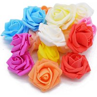 30Pcs/lot Artificial Flowers Foam Rose Flower Head Home Handmade Bouquet Wedding Party Decoration DIY Garland Decor Supplies