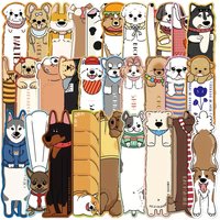 30pcs cute little dog themed bookmarks with colorful cartoon patterns for books, phone cases, and diaries