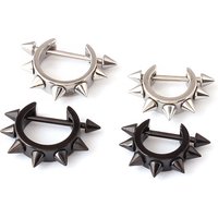 1pc Stainless Steel Taper Spike Rivet Ear Hoop Pierced Earring Men Women Punk Rock Cartilage Tragus Helix Piercing Earrings 16G