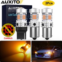 AUXITO 2Pcs 1156 BA15S BAU15S P21W T20 7440 LED Bulb Canbus PY21W W21W WY21W LED Auto Turn Signal Lamp Amber Car Light 24W 12V