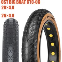 CST Fat Tire 20x4.0 26x4.0 CST BIG BOAT CTC-06 CST New Brown Family Top Dark Skin Collection Electric Bicycle Tire