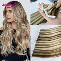 Straight Tape in Human Hair Extension for Women High Quality Brazilian Human Hair Adhesive Tape in Hair Skin Weft Hair Extension