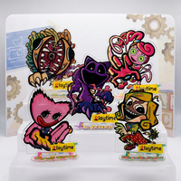 Colorful Monster Acrylic Standee keyring Cute But Creepy Cartoon Character Desktop Ornament, Indie Game Inspired Home Decoration
