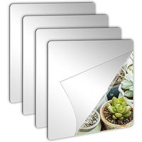 Acrylic Flexible Mirror Sheets Self Adhesive Mirror Tiles Square Cuttable Mirror Wall Stickers Non-Glass Mirror Stickers Safety