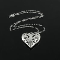 The Vampire Diaries Necklace Originals Family Caroline Forbes Filigree Heart Locket Real Vervain Fashion Pendant Jewelry