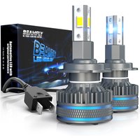 BEAMFLY 100W H7 LED Headlight Bulb 9005/12 H11 D2 Lens dedicated Car Light 6000K White 18000LM CSP Plug&Play Fog Lamps 12v