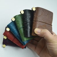 1pc Vintage Carving Cover Notebook with Replaceable Blank Pages Pocket Size Diary Sketchbook Journal Travel Notepad
