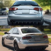 For Audi A4 B8 8K2 S4 RS4 Trunk Spoiler S-line Saloon 2008 2009 2010 2011 2012 Gloss Black Rear M4 Style Boot Lip Spoiler Wing