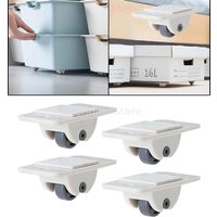 4Pcs Self Adhesive Casters for Storage Box Portable Wheel Rollers for Small Furniture Move Noiseless Casters Pulley