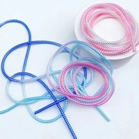 2/1Pcs New 1.6M Mermaid Telephone Data Protection Rope Color Advanced Environmental Protection Material Wrapped Cable