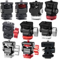 Mini Monitor Mount Tripod Head Cold Shoe Adapter 1/4 Inch for Mounting Camera Monitor Flash Microphone LED Fill Light