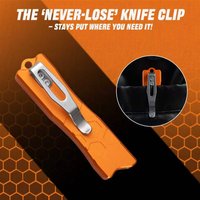 Premium Multi-Function Tool with Back Clip Handle (Blade not included; compatible with #24 blades), CNC-machined, D18(Orange)