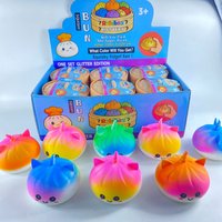 Cartoon Expression Squishy Bun, Realistic Simulation Stress Relief Squeeze Fidget Toy
