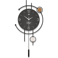 New Light Luxury Wall Clock Living Room Luxury Home Silent Clock Modern Simple Decoration Clock Wall Hanging With Swing Function