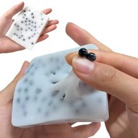 Tofu Squeeze Stress Toy - Soft Pimple Popping Squishy Toy Relief for Anxiety & Relaxation, Fun Sensory Fidget for All Ages