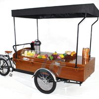 AliExpress HAOYUNMA OEM Classic Mobile Street Multi-functional Food Vending Kiosk Customized Ice Cream Coffee Bike Trike With Freezer Electric Cargo