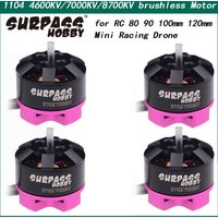 4PCS Surpass Hobby 1104 4600KV 7000KV 8700KV Brushless Motor 2-3S Lipo for RC 80 90 100 mm Mini Racing Drone Parts