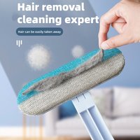 Multifunctional Pet Hair Cleaning Brush Long Handled Window Cleaning Brush Manual Cat Dog Hair Remover Household Cleaning Tools