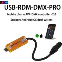 Aplikacja mobilna USB-RMD-DMX2.0, bezprzewodowy kontroler DMX RDM do sterowania oświetleniem scenicznym, kontroler RDM kompatybilny z urządzeniami