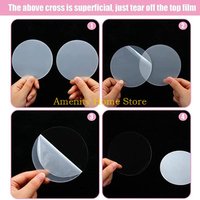 F26C 30Pcs Clear Acrylic Sheets Perspex Plate Round Disc Clear Board for Cake Baking Decoration Photo Frame Display