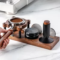 51/53/58mm Coffee Tamper Wood Coffee Tamper Mat Station Stand Coffee Machine Handle Stand Bar Counter Filling Base Storage Rack