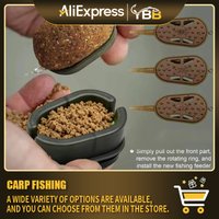 5PCS Inline Method Feeder Set with Mold – Quick Change Lead Feeder & Groundbait Bait Holder for Carp Fishing