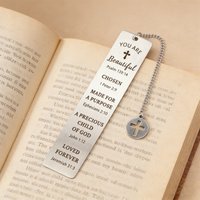 1pc Stainless steel Bible bookmarks, suitable for Bibles and Christian books, for both men and women, ideal for baptisms, gradua